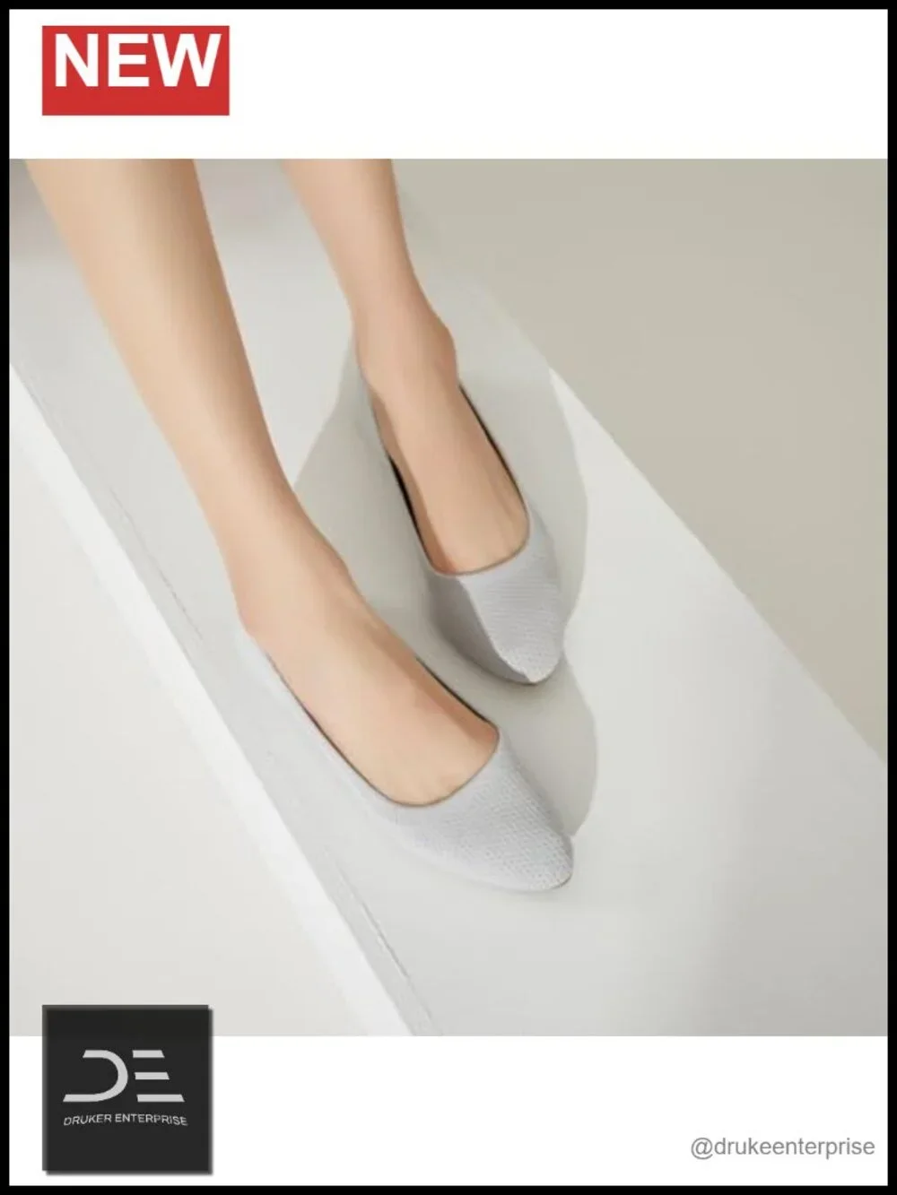Women's Pointed Toe Mesh Ballet Flats with Memory Foam Insole